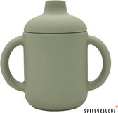 Siliconen Tuitbeker - Groen - Drinkbeker - Sippy Cup - BPA vrij - Met Handvaten - Oefenbeker - Baby - Dreumes - Beker - 120ml