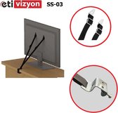 eti vizyon - 17'' - 75'' Lcd Tv Straps - Lcd Tv veiligheidsriem - Kantelbeveiliging Voor Televisie & Meubels - Anti Kantel Banden - Omvalbeveiliging - Kinderslot