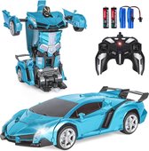 Transformerspeelgoed, op afstand bestuurde auto voor kinderen vanaf 6 7 8 9 10 jaar, 2,4 GHz afstandsbediening, twee-in-één transformator, RC auto, speelgoedauto voor jongens en meisjes