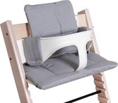 Ensemble de coussins d'assise pour chaise haute, adapté à Stokke Tripp Trapp, 2 pièces, 100 % coton biologique, design Kos