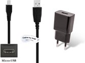 2A lader + 0,9m Micro USB kabel. Oplader adapter en oplaadkabel geschikt voor o.a. Pocketbook eReader Basic Lux / Lux 2 / Lux 3 / Lux 4, Basic 2 / 3 / 4, Color 1, InkPad 3 / 3 Pro, Touch Lux 2 / Lux 3 / Lux 4 / Lux 5