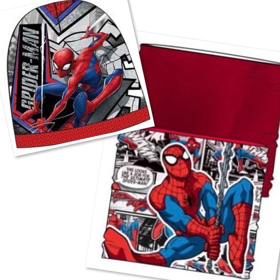 Ensemble d'hiver Marvel Spiderman - 2 pièces - bonnet + col roulé - Blauw - Taille 54 cm (+/- 5-8 ans)