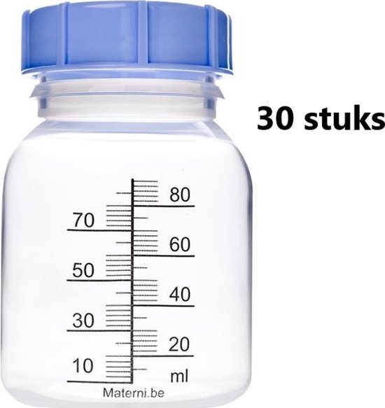 30x Materni Moedermelkflesje 80 ml met dop tbv borstvoeding van Materni — afbeelding 2