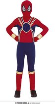 Guirca - Spiderman Kostuum - Spider Trooper Superheld Kind Kostuum - Blauw, Rood - 5 - 6 jaar - Carnavalskleding - Verkleedkleding