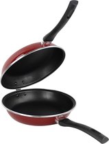Bol.com Dubbele Tortilla-pan voor het omelet dubbele antiaanbaklaag geschikt voor gas- elektrische keramische en inductiekookpla... aanbieding