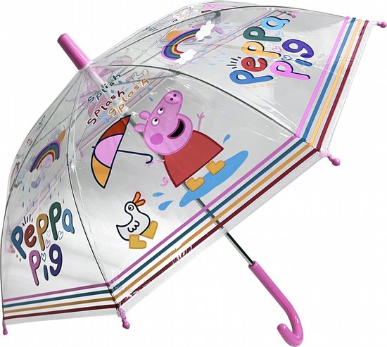 Peppa Pig meisjes paraplu 38 cm transparant