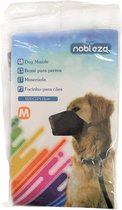 Nobleza Muilband hond - Muilkorf hond - Honden muilkorf - Muilband stof - Zachte muilkorf - Zwart - M