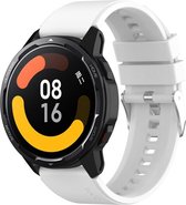 By Qubix Siliconen sportband - Wit - Xiaomi Mi Watch - Xiaomi Watch S1 - S1 Pro - S1 Active - Watch S2