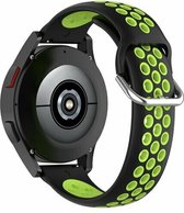 By Qubix Siliconen sportbandje met gesp - Zwart + groen - Xiaomi Mi Watch - Xiaomi Watch S1 - S1 Pro - S1 Active - Watch S2