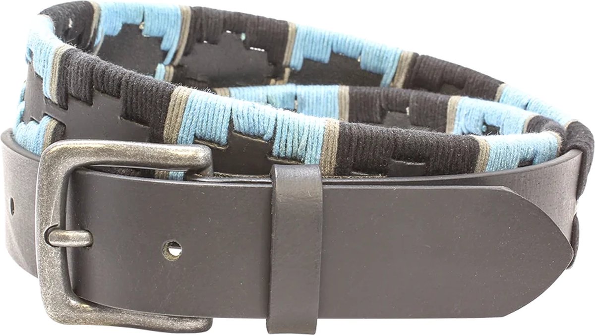 Herenriem Wothorpe 35mm Black Grey Navy maat XL (126cm) | Sophos Lifestyle