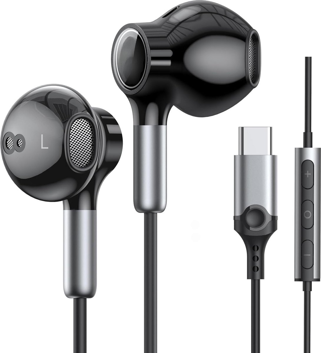 Ecouteurs Samsung EO-IC100 - Écouteurs avec micro - intra-auriculaire -  filaire - USB-C - noir