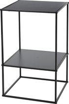 In & Out Deco Plantentafel - Bijzettafel - Nachtkasje - metaal - zwart - hoog 58 cm