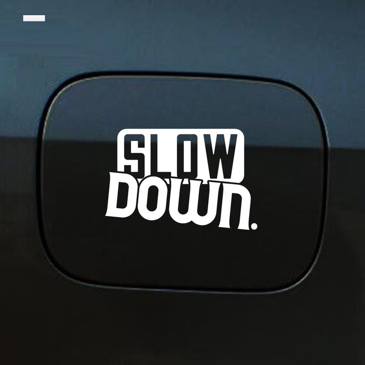 Bumpersticker - Slow Down - 14x9 - Wit