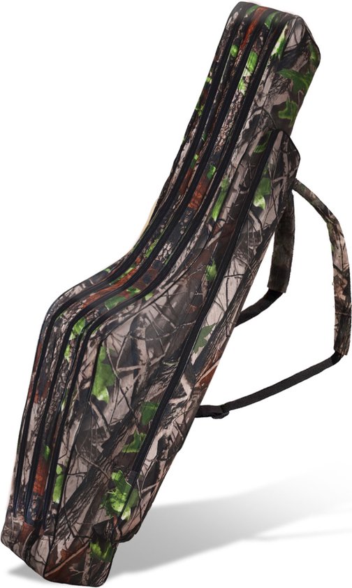 Foto: Traxis camouflage rod bag foudraal foedraal 1 45m camouflage rugtas