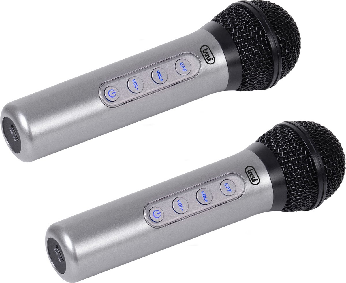 Trevi EM 415 R Zwart, Zilver Karaokemicrofoon