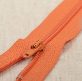 Fijne rits polyester mandarijn oranje 15cm - niet-deelbaar stevige rits