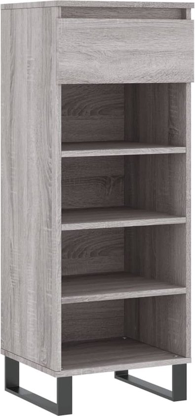 vidaXL-Schoenenkast-40x36x105-cm-bewerkt-hout-grijs-sonoma