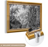 MuchoWow® Glasschilderij 90x60 cm - Schilderij acrylglas - Kunstwerk - Oude meesters - Lijsten - Goud - Foto op glas - Schilderijen