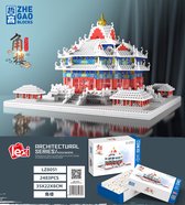 Lezi Corner Watchtower of Forbidden City (in the snow) - Nanoblocks / miniblocks - Bouwset / 3D puzzel - 2483 bouwsteentjes - Lezi LZ8051