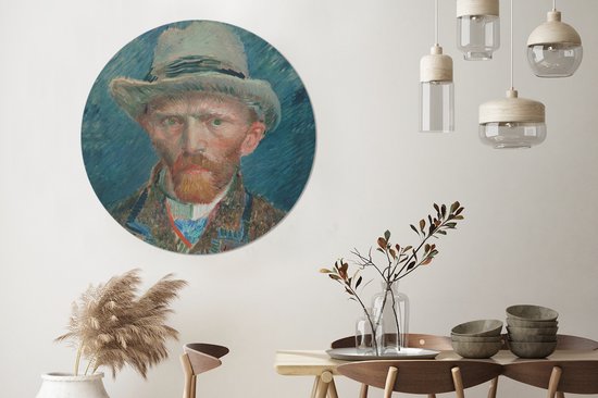 Autoportrait 1887 - Peinture de Vincent van Gogh Cercle mural aluminium