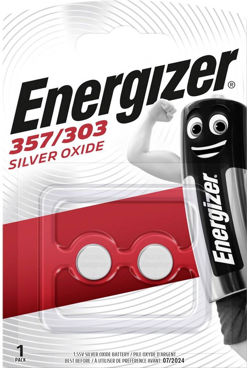 Energizer SR44 357 Knoopcel Zilveroxide 1.55 V 150 mAh 2 stuk(s)