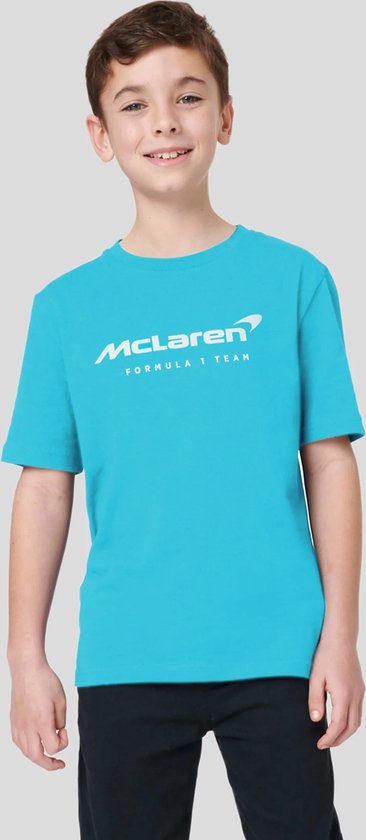McLaren 2023 Miami Neon Logo T-shirt Blue Junior