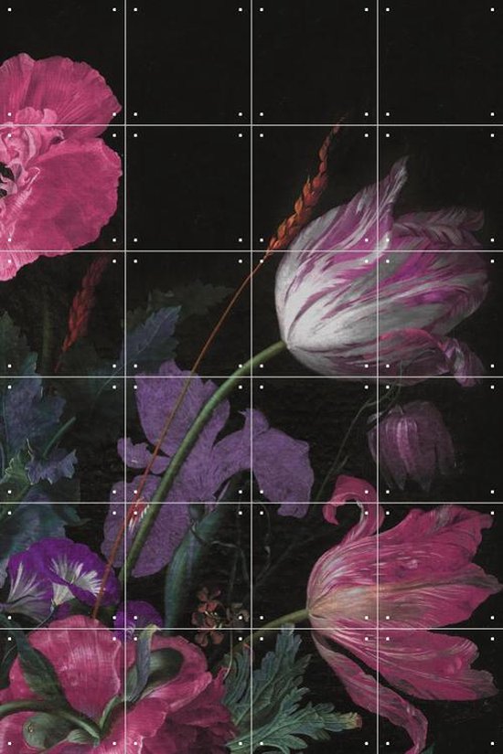 IXXI Golden Age Moody Florals II - Wanddecoratie - Bloemen en Planten - 80 x 120 cm