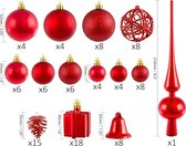 Set Perfect de boules de Noël avec pic d'arbre, 101 pièces, décorations pour arbres de Noël