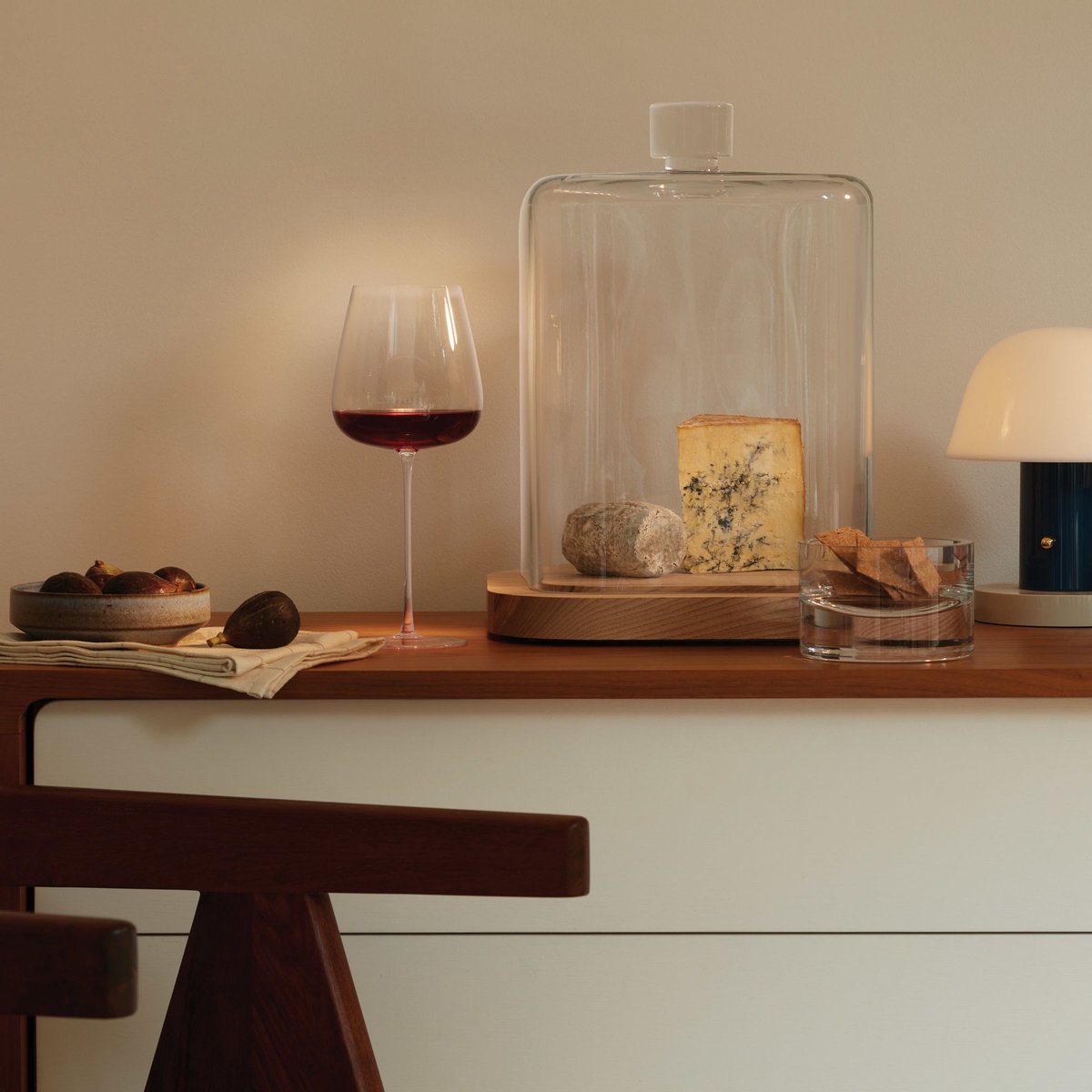 L.S.A. - Pavilion Serveerplateau met Stolp ø 30 H 39 cm - Glas - Transparant -