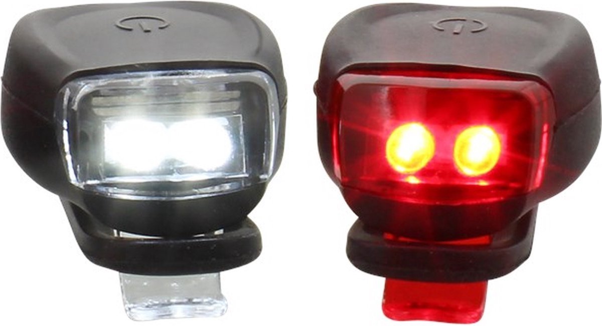 Walfort Fietsverlichting Set – krachtige LED voor/achter – Waterbestendig – Silicone – Inclusief Batterijen – Zichtbaar tot 20 m – Veilig Fietsen in Donker thumbnail 2