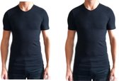 Dice mannen T-shirt 2-stuks met hoge V-hals zwart maat L