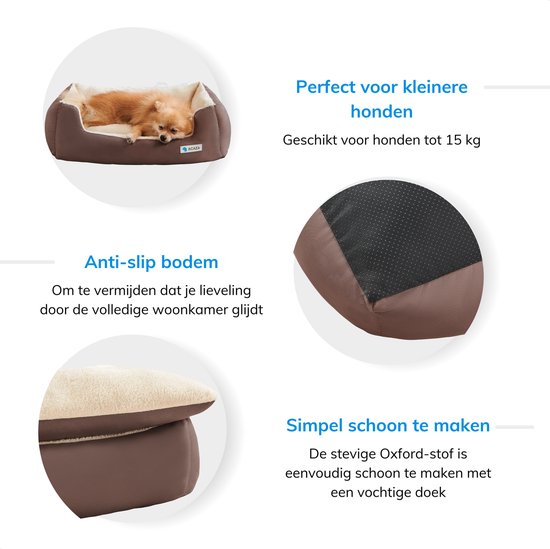 Panier pour Chien - Lit pour Animaux - 70 x 55 x 21cm - Marron