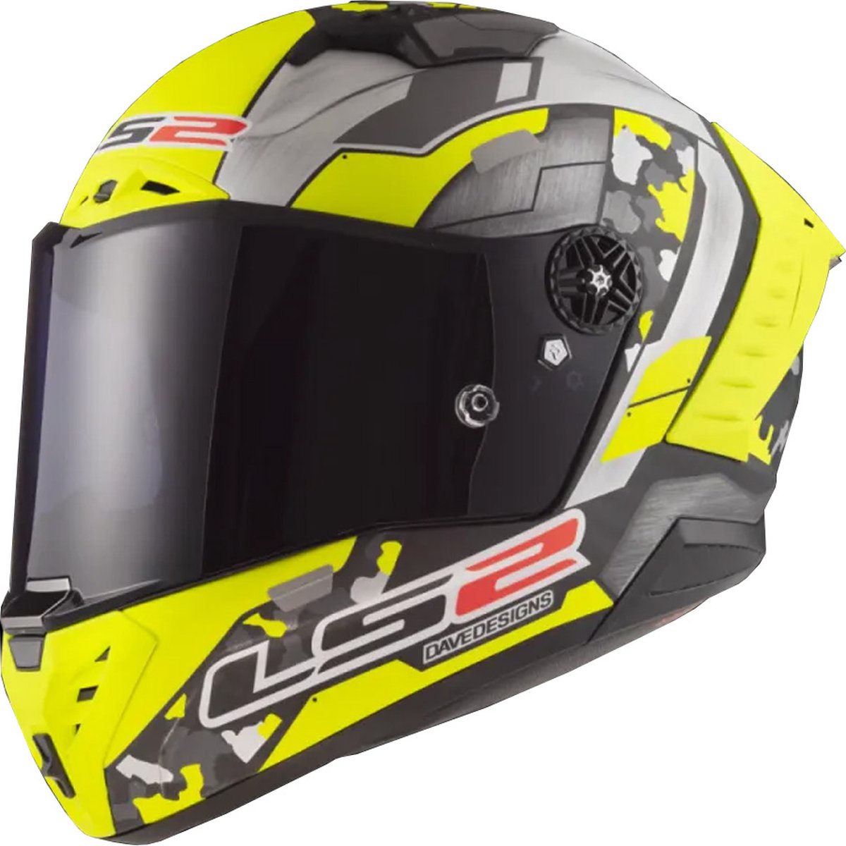 LS2 Helm Thunder Space FF805 fluor geel / grijs maat S