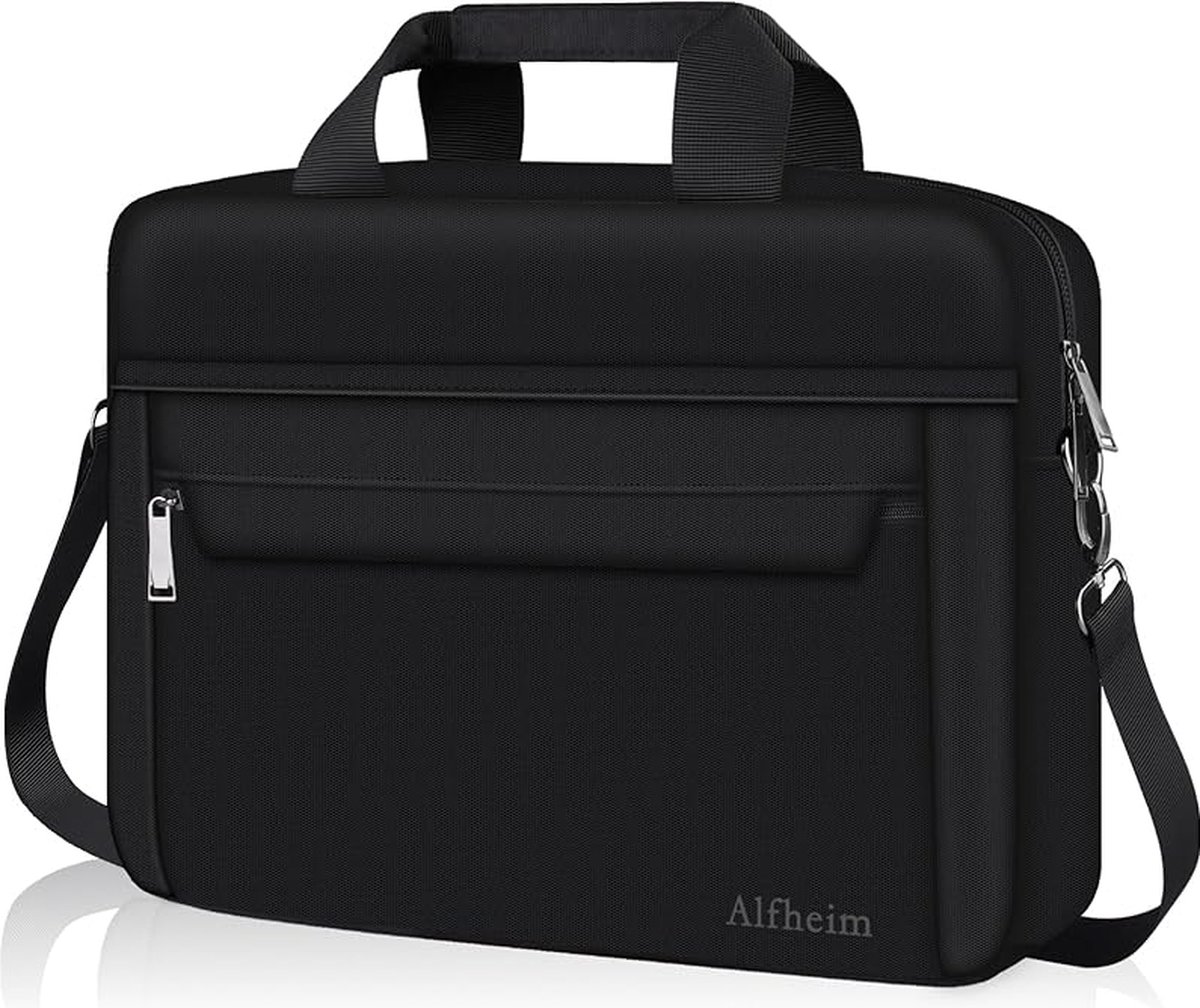 Laptoptas 15.6inch zwart - schoudertas voor mannen en vrouwen - waterafstotende lichte tas voor op reis - 41x8x28