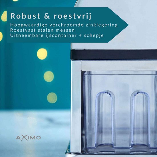 AXIMO IJscrusher met schep - Professionele Ice Crusher - RVS Messen - IJsvergruizer Handmatig van Axi — afbeelding 3