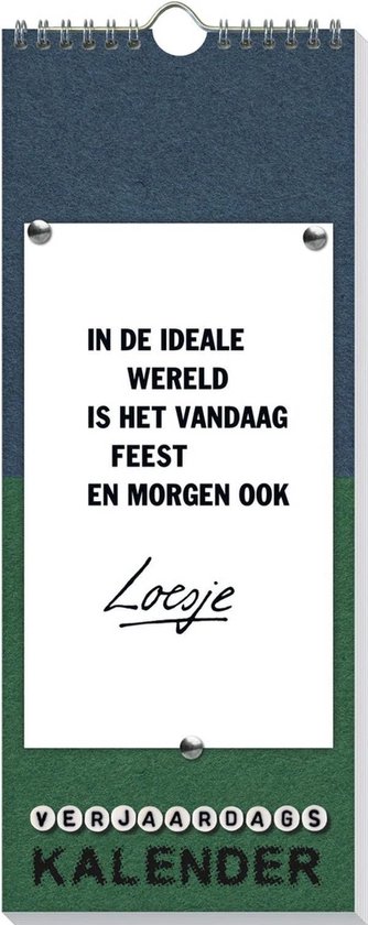 Calendrier des anniversaires Loesje