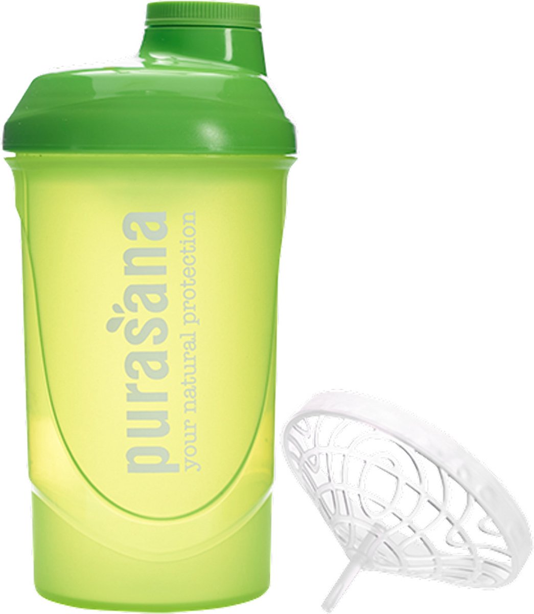 Goedkoopste Purasana Plastic shaker wave 500ml groen/vert (1st
