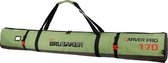 BRUBAKER Carver Performance - Skitas - Voor 1 paar Ski's & Stokken - Gevoerd - Zware Kwaliteit - Scheurvast - Skihoes - Verstelbare draag/schouderbanden - 170 cm - Zwart/Groen