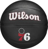 Wilson Team Tribute Philadelphia 76ers Mini Ball WZ4017611XB, Unisex, Zwart, basketbal, maat: 3