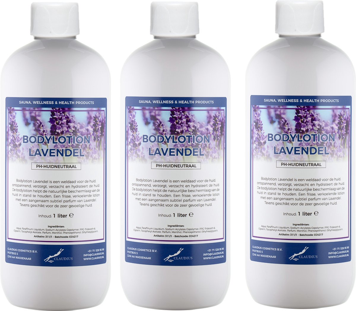 Goedkoopste Bodylotion Lavendel 1 Liter - set van 3 stuks