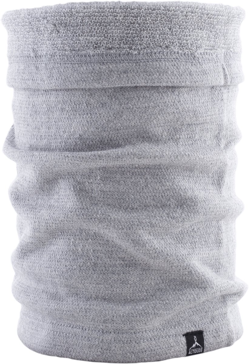 Altidude TERRYTUBE Light Grey Unisex, multifunctionele colsjaal, te dragen als sjaal, hoofdband, bivakmuts, muts, 100% scheerwol (Merino), passend bij Motion en Plain