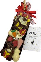 Cho-lala Sinterklaas chocoladeplateau "Vol verwachting klopt ons hart" | chocoladecadeau | 165 gram chocolade | Sinterklaas cadeautje | 5 december | schoencadeautje