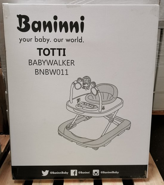 Baninni Loopstoel Totti 2-in-1 Grijs van Baninni — afbeelding 2