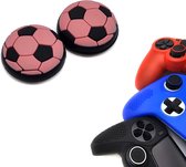 Gadgetpoint | Gaming Thumbgrips | Performance Antislip Thumbsticks | Joystick Cap Thumb Grips | Accessoires geschikt voor Playstation PS4 PS5 & Xbox & Nintendo Pro Controller | Voetbal - Zwart met Roze | Vaderdag Cadeau