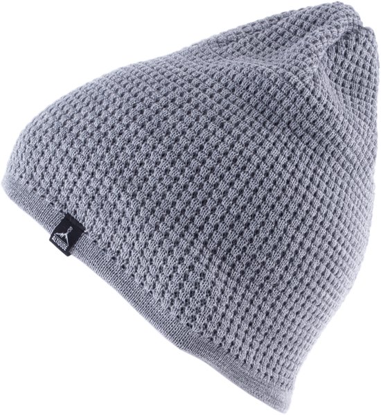 Altidude WAFFLE Light Grey Unisex, muts met vierkante structuur, dubbellaags Buitenkant: 50% Scheerwol (Merino) / 50% Dralon acryl // Voering: 100% Scheerwol (Merino)