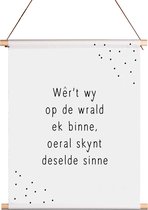 Friese Textielposter - Oeral skynt deselde sinne - Krúskes