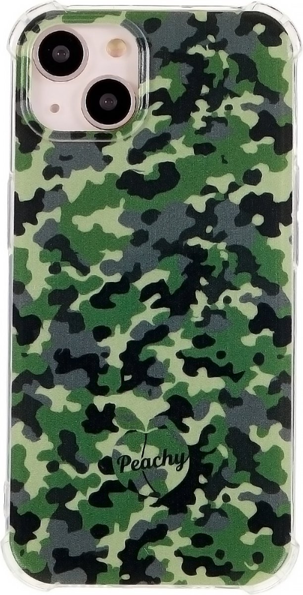 Peachy Leger Camouflage Survivor TPU hoesje voor iPhone 13 mini - Army Groen