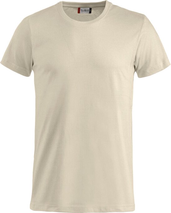 Clique 2 Pack Basic Fashion-T Modieus T-shirt kleur Licht khaki maat XL