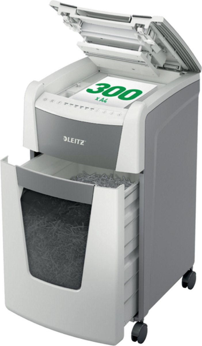 Leitz IQ Autofeed+ Office 300 Stille Papierversnipperaar thumbnail 2
