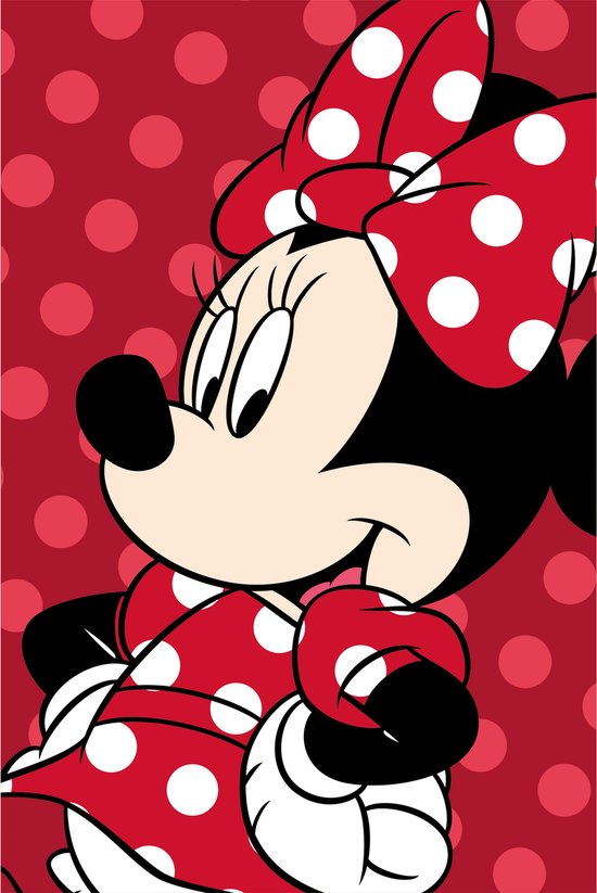 Disney Minnie Mouse Plaid Polaire à Pois - 110 x 140 cm - Polyester
